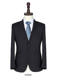 宁波职业西服定制/H100303条纹绅士男西服套装